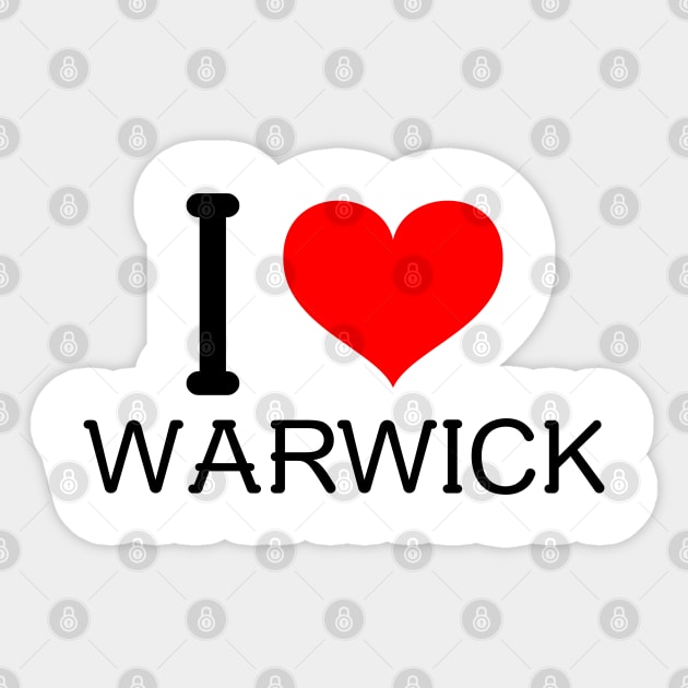 I love Warwick Sticker by YungBick